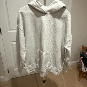 Hollister Light Gray Hoodie Sweater